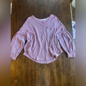 Free People - We The Free Hacci Pink Women’s Sweater
